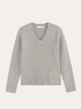 Everlane Organic Cotton/Alpaca/Wool V-Neck Sweater size Medium